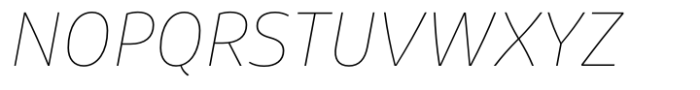 Pusia Nova Ultra Thin Italic Font UPPERCASE