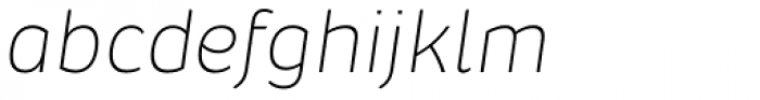Pusia Thin Italic Font LOWERCASE