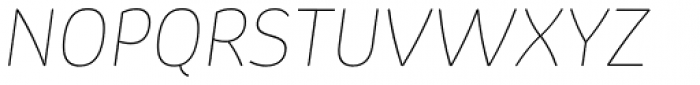 Pusia Ultra Thin Italic Font UPPERCASE