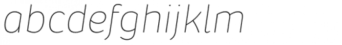 Pusia Ultra Thin Italic Font LOWERCASE