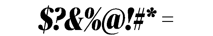 Publico Banner Condensed Extrabold Italic Font OTHER CHARS