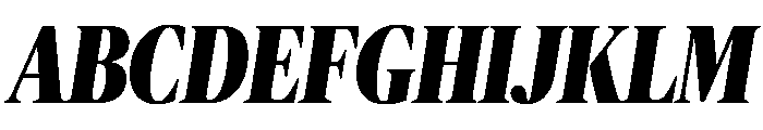 Publico Banner Condensed Extrabold Italic Font UPPERCASE