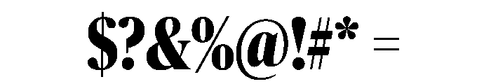 Publico Banner Condensed Extrabold Font OTHER CHARS