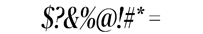Publico Banner Condensed Italic Font OTHER CHARS