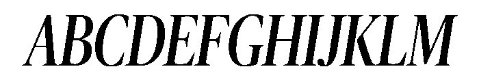 Publico Banner Condensed Italic Font UPPERCASE