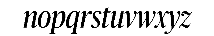 Publico Banner Condensed Italic Font LOWERCASE
