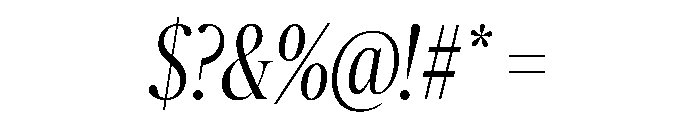 Publico Banner Condensed Light Italic Font OTHER CHARS