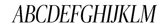 Publico Banner Condensed Light Italic Font UPPERCASE