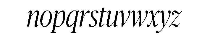 Publico Banner Condensed Light Italic Font LOWERCASE