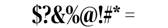 Publico Banner Condensed Medium Font OTHER CHARS
