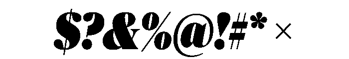Publico Banner Condensed Ultra Italic Font OTHER CHARS