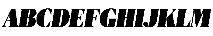 Publico Banner Condensed Ultra Italic Font UPPERCASE