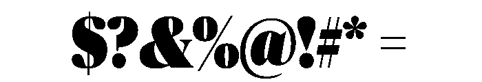 Publico Banner Condensed Ultra Font OTHER CHARS