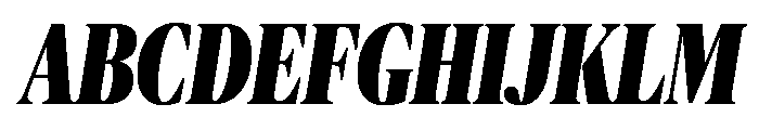 Publico Banner X Condensed Black Italic Font UPPERCASE