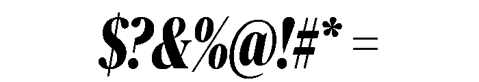 Publico Banner X Condensed Bold Italic Font OTHER CHARS