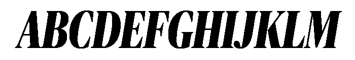 Publico Banner X Condensed Bold Italic Font UPPERCASE