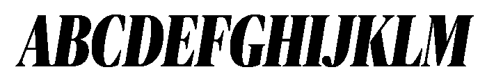Publico Banner X Condensed Extrabold Italic Font UPPERCASE