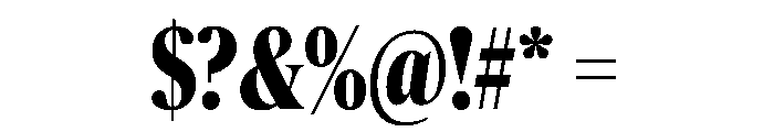 Publico Banner X Condensed Extrabold Font OTHER CHARS
