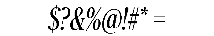 Publico Banner X Condensed Italic Font OTHER CHARS