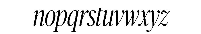 Publico Banner X Condensed Light Italic Font LOWERCASE