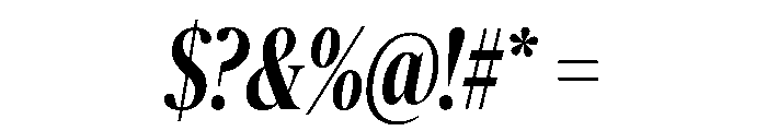 Publico Banner X Condensed Medium Italic Font OTHER CHARS