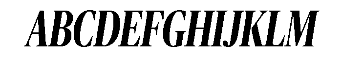 Publico Banner X Condensed Medium Italic Font UPPERCASE