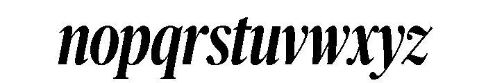 Publico Banner X Condensed Medium Italic Font LOWERCASE