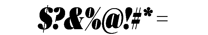 Publico Banner X Condensed Ultra Italic Font OTHER CHARS