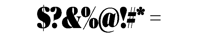 Publico Banner X Condensed Ultra Font OTHER CHARS