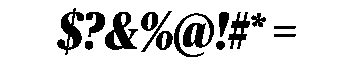 Publico Headline Condensed Black Italic Font OTHER CHARS