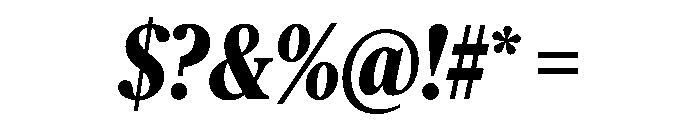 Publico Headline Condensed Extrabold Italic Font OTHER CHARS