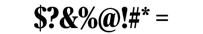 Publico Headline Condensed Extrabold Font OTHER CHARS