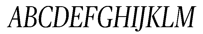 Publico Headline Condensed Light Italic Font UPPERCASE