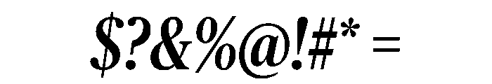 Publico Headline Condensed Medium Italic Font OTHER CHARS