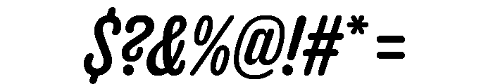Punch Italic Font OTHER CHARS