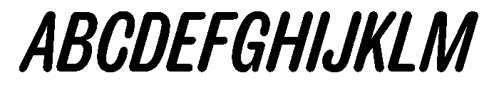 Punch Italic Font UPPERCASE