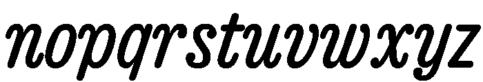 Punch Italic Font LOWERCASE