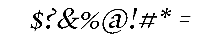 Punta RegularItalic Font OTHER CHARS