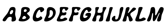 PudgyItalic Font UPPERCASE