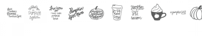 pumpkin spice dingbat font Font UPPERCASE