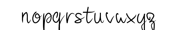PW Curvy regular script Font LOWERCASE