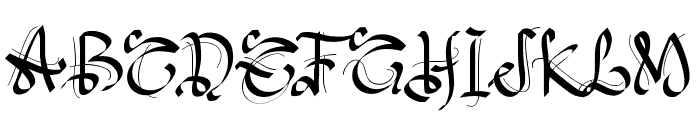 PW Gothic Style Font UPPERCASE