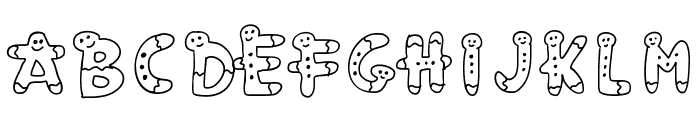 PWGingerbread Font UPPERCASE