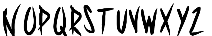 PWSharpBrush Font UPPERCASE