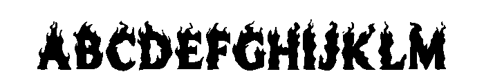 Pyrostrike Gothic Regular Font UPPERCASE