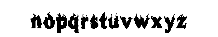Pyrostrike Gothic Regular Font LOWERCASE