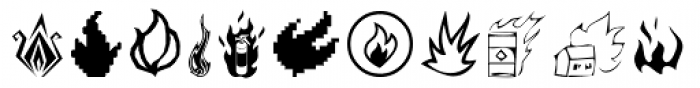 Pyrotechnics Icons Two Font LOWERCASE