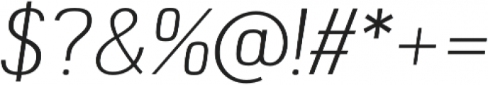 Q Sans Pro UltraLight Italic otf (300) Font OTHER CHARS