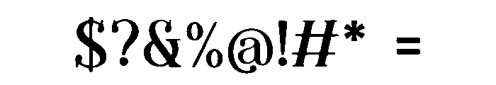 Qaeris Serif  Regular Font OTHER CHARS