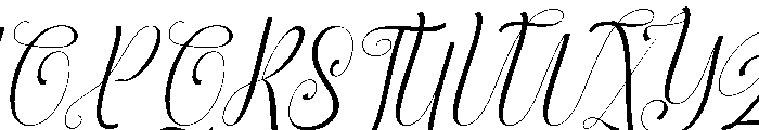 QalisyaRadiantSlant Font UPPERCASE